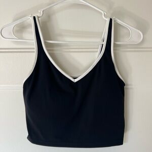 NEW Aerie Black and White V-Neck Top